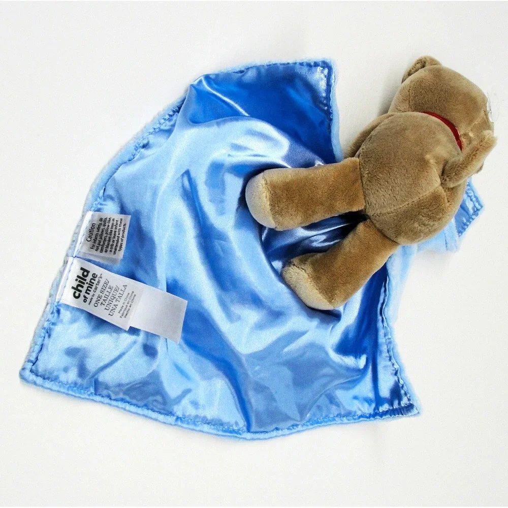 Carters Child of Mine Bear Blue Lovey Rattle I Love Mommy Heart Security Blanket